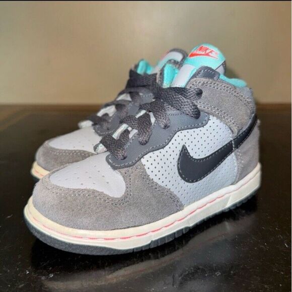 Nike Dunk High Southbeach Grey Pink Teal 354794-025 Toddler Td Size 9C - Picture 1 of 5